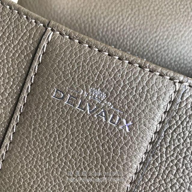 DELVAUX女包 2019春夏最新色 專櫃原廠皮 德爾沃女手提包 DV0020大象灰 小號 Delvaux單肩斜挎包  fcs1165